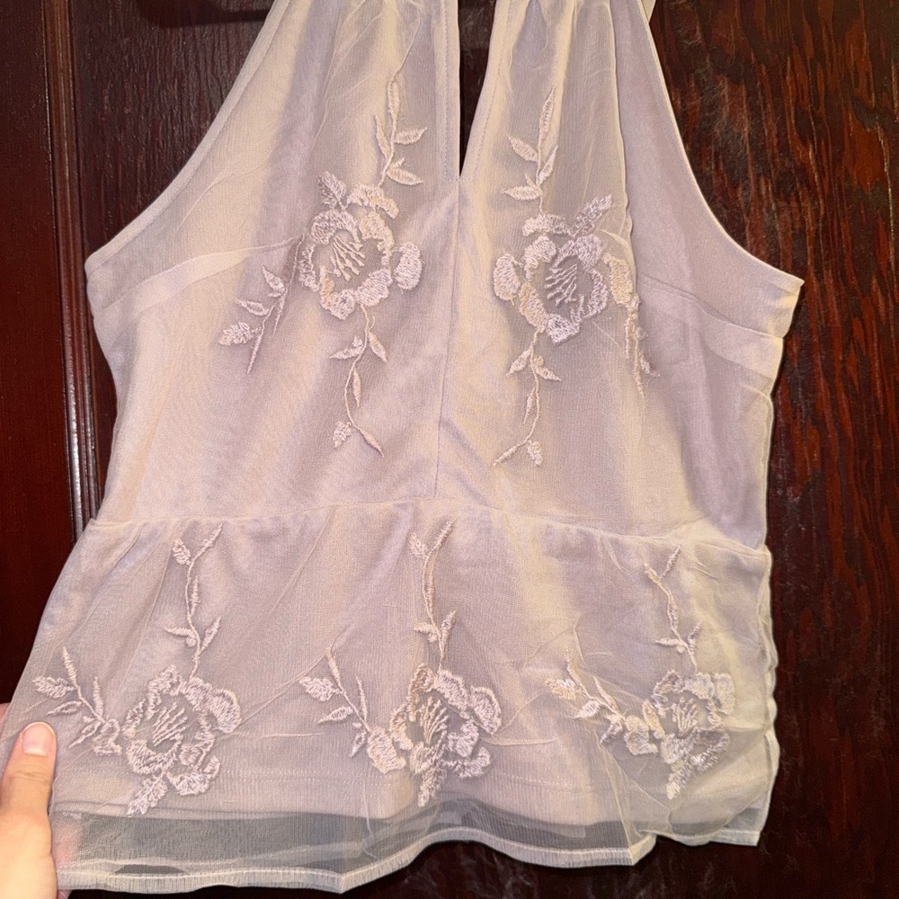 American Eagle Outfitters Lavender Peplum Top